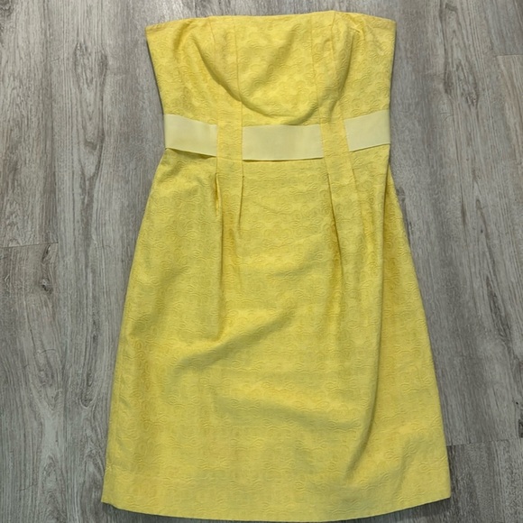 Lilly Pulitzer Vanessa strapless dress in a sunny yellow Size 0 - Picture 1 of 10